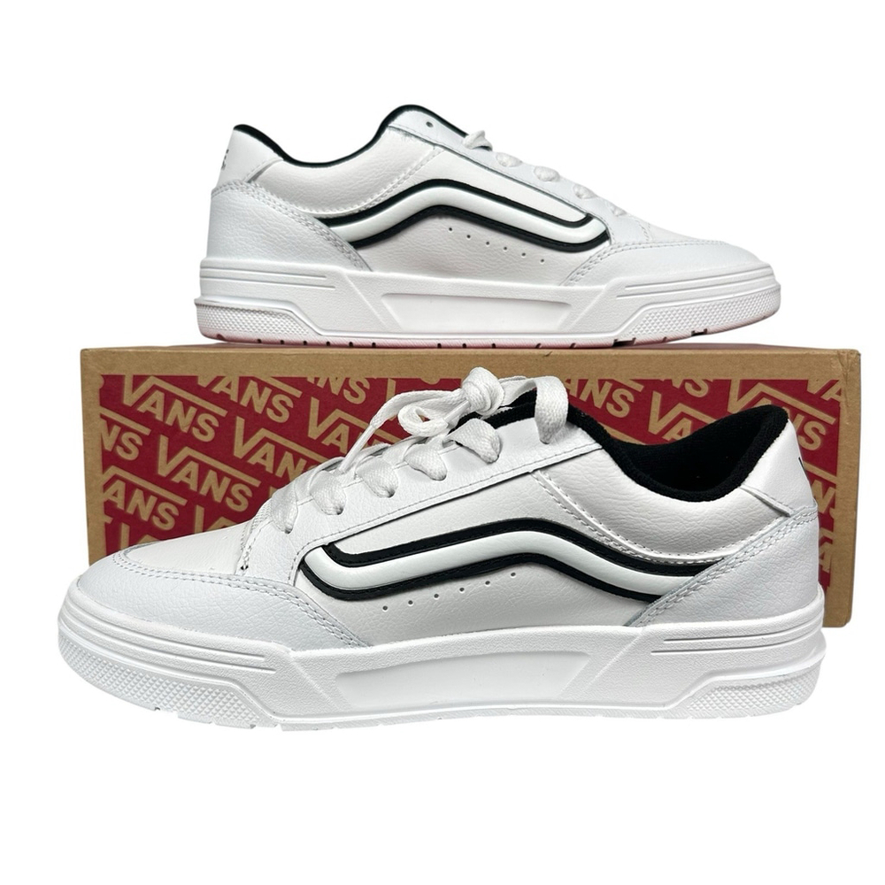 Vans Hylane Youth Skate Sneakers Size 7Y VN000D4PFCC White and Black - Picture 2 of 10